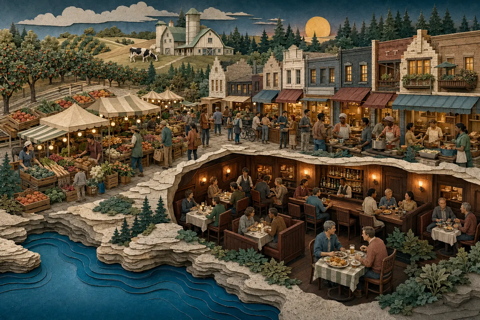 Conceptual Wisconsin food and community landscape